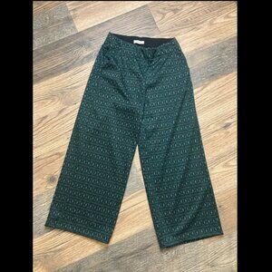 MAX STUDIO London Wide Leg Sailor Green Pants Size XS